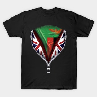 Zambian Flag  Zambia Flag zipped British Flag - Gift for Zambian From Zambia T-Shirt